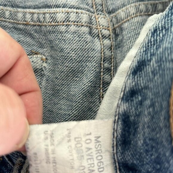 Women's Wrangler Denim Jean Classic Shorts Blue Sz 10 Backyard BBQ Casual Farmer - Picture 3 of 7